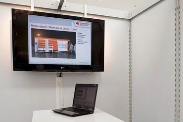 Slide show of a 3D model for an exhibition stand
