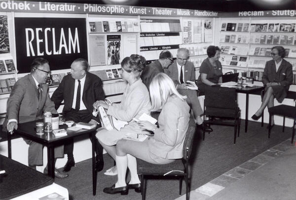 Reclam stand at Frankfurter Buchmesse 1968