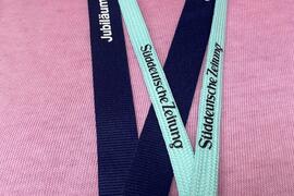 Lanyards with printing of Süddeutschen Zeitung and FAZ