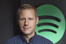 Michael Krause, Managing Director Central Europe bei Spotify, auf der Frankfurter Buchmesse