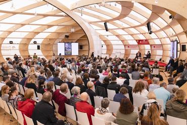 Besucher auf der Frankfurter Buchmesse