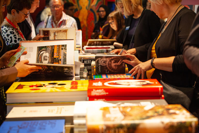 Buchverkauf auf der Frankfurter Buchmesse