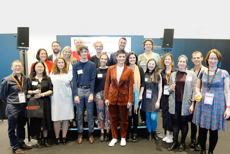 Gruppenbild der Young Talents auf der Frankfurter Buchmesse Young Talents auf der Frankfurter Buchmesse