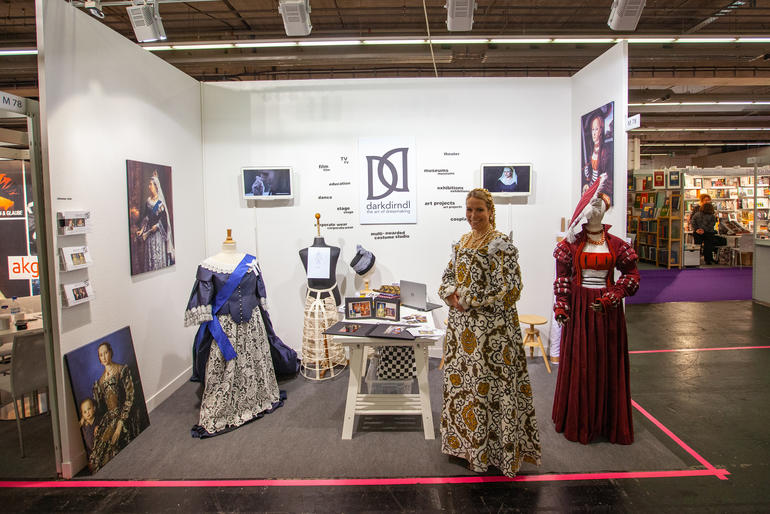 Ausstellungsstand bei The Arts+ auf der Frankfurter Buchmesse 