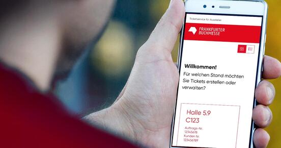 Exhibitor ticketing portal on smartphone