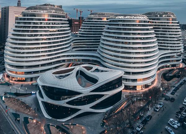 The Galaxy Soho in Beijing from a birds view
