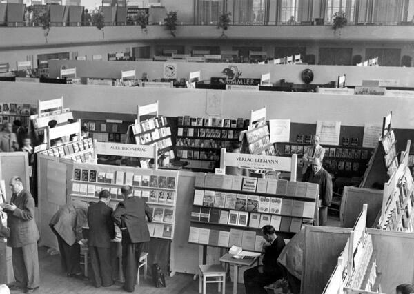 Overlooking one of the fair halls