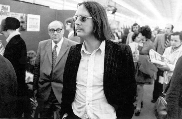 Austrian writer Peter Handke strolling through Frankfurter Buchmesse
