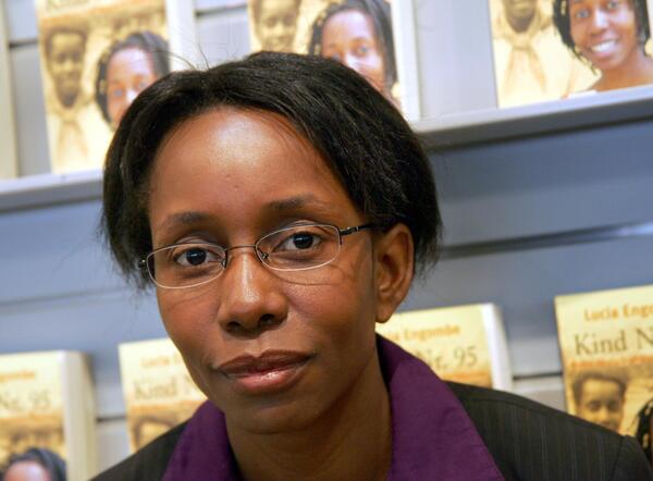 Namibian-born writer Lucia Engombe presents her book ‘Kind Nr. 95. Meine deutsch-afrikanische Odyssee’ (Engl. ‘Child No. 95. My German-African Odyssey’) at Frankfurter Buchmesse
