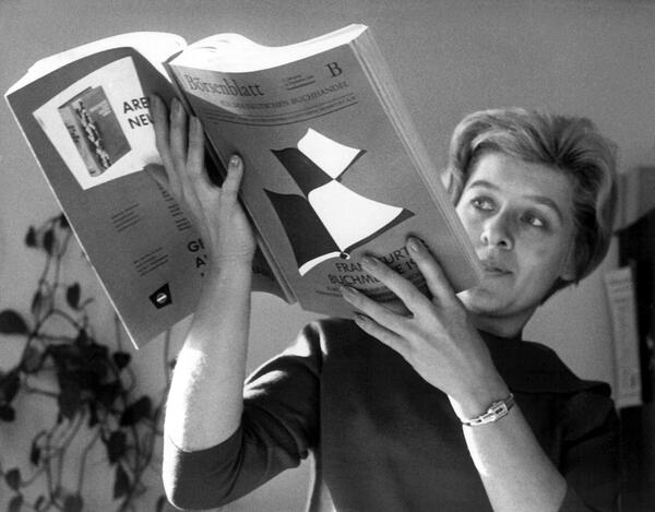 A six-pound heavy edition of Börsenblatt, magazine of the German Publishers & Booksellers Association, at Frankfurter Buchmesse 1961
