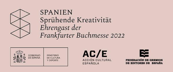 Das Logo des Ehrengasts Spanien auf der Frankfurter Buchmesse 2022