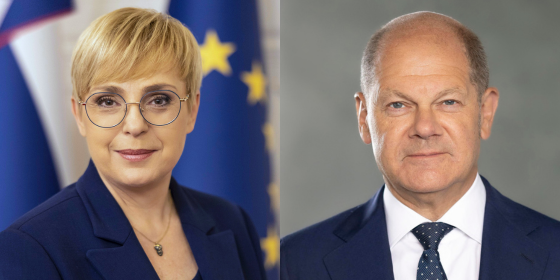 Nataša Pirc Musar, President of the Republic Slovenia; Olaf Scholz, Federal Chancellor of the Federal Republic Germany