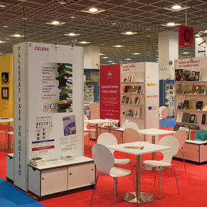 Inselstand auf der Frankfurter Buchmesse