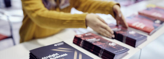 Broschüren auf der Frankfurter Buchmesse