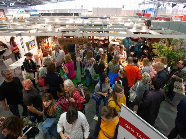 Besucher auf der Frankfurter Buchmesse