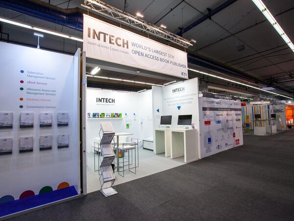 Reihenstand auf der Frankfurter Buchmesse