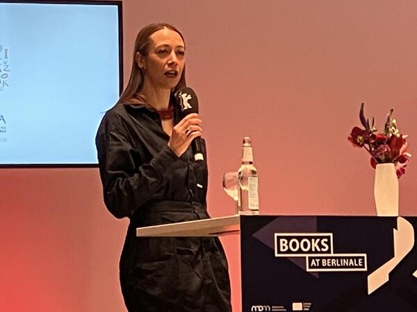 Katja Stergar speaks at Books at Berlinale 2023