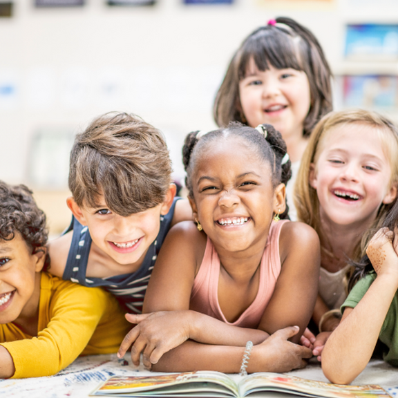 6 children laughing