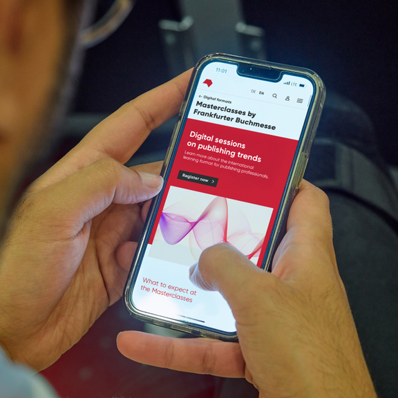 Smartphone mit Masterclasses Screen
