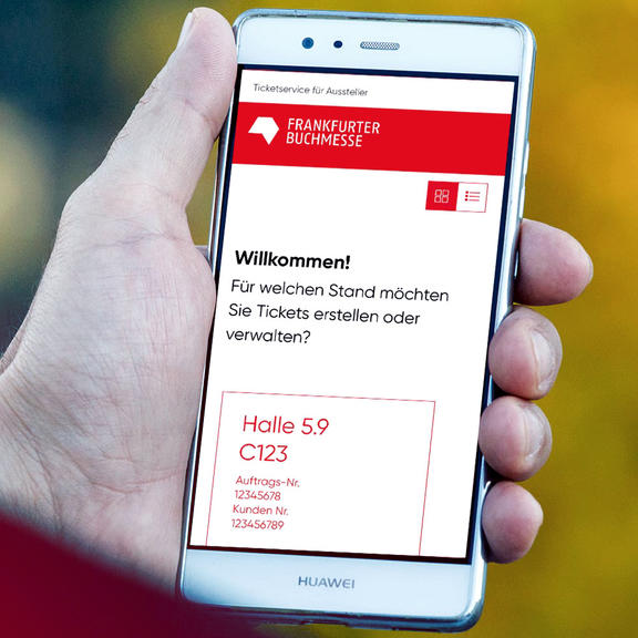 Exhibitor ticketing service on Smartphone