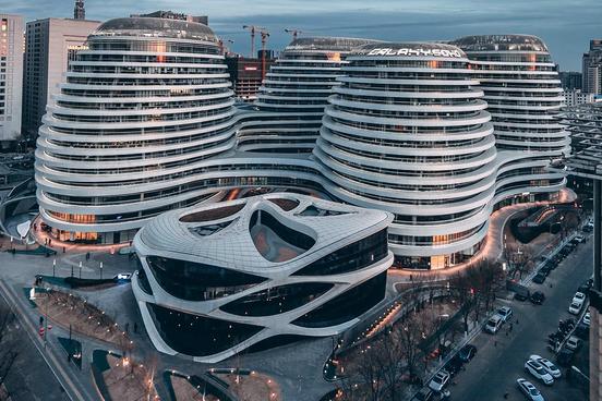 The Galaxy Soho in Beijing from a birds view