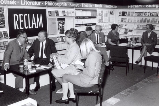 Reclam stand at Frankfurter Buchmesse 1968