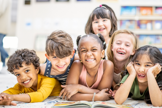 6 children laughing